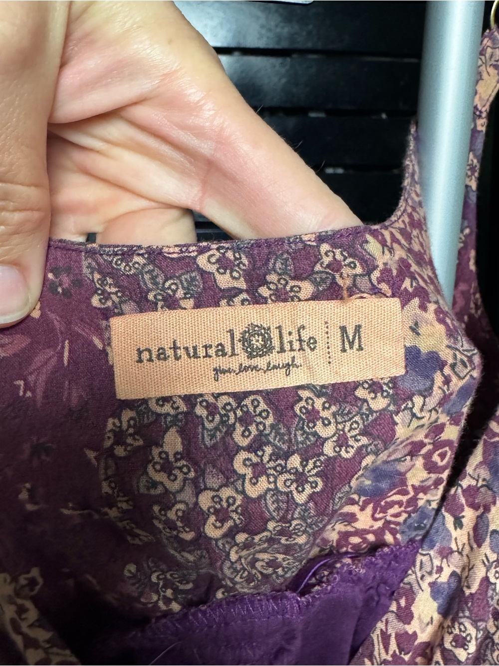 NATURAL LIFE Pink and Purple Floral Maxi Dress - Picture 3 of 3